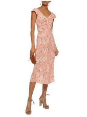 Peachy Pink Floral LOVE SAM Serena Dress